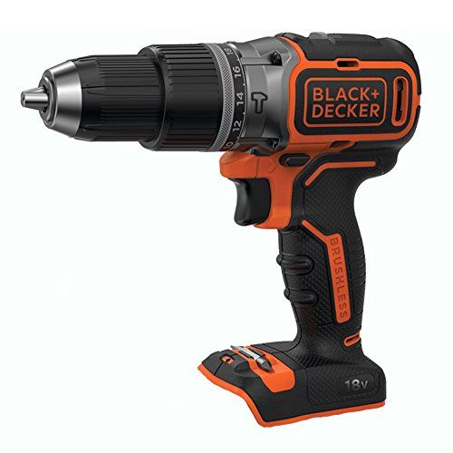 BLACK+DECKER BL188N-XJ Perceuse à Percussion sans fil - Brushless, Sans batterie, 18V, Noir/Orange