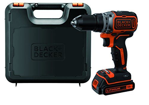 BLACK+DECKER BL186K-QW Perceuse-Visseuse sans fil - Chargeur standard, 18V, Noir, 1 batterie